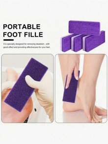 4pcs Purple Pumice Stone, Made Of PU Material, Professional Exfoliating Foot Scrubber, Suitable For Foot, Hand And Body Care - Foot Pumice Stone, Removes Calluses And Corns, Foot Care, Pedicure, Foot Scrub, Foot Exfoliator, Christmas Gift - Purple - View 9