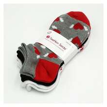 Women's No Show Socks Valentine's Day Gift 3 Pair Pack - Low Cut Cotton Liner Socks For Women - Comfortable Everyday Wear - 如圖705 - 查看 3