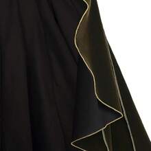 Women's Medieval Cloak Renaissance Velvet Cape With StandUp Collar Queen Princess Costume Halloween Christmasgift - màu nâu - Xem 4