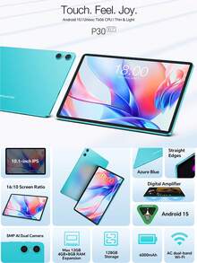 Teclast P30 Tablet Allwinner T606 8-Core 1.8GHz/ 4GBRAM/128GB ROM/10.1inch 1280*800iPS/WIFI/6000mAh/Type-C/5MP+2MP Camera/Android 14)Limited Time Offer Free Ramdom Color Leather Case