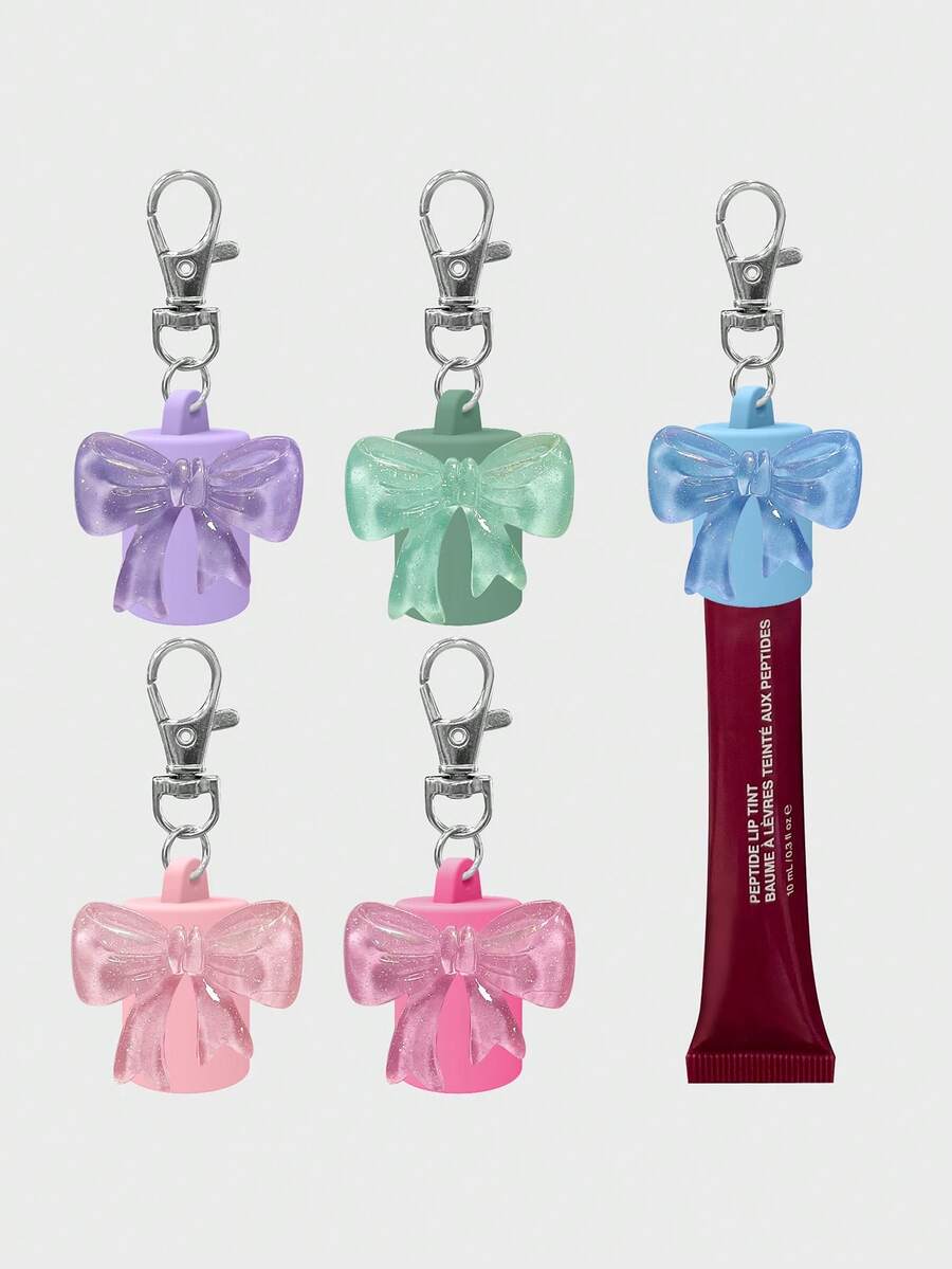 1/2 Paquetes Set de Llavero con Brillo de Labios Llavero con Tapa de Lápiz Labial Portátil, Set de Brillo de Labios, Set de Lápiz Labial, Set de Llavero de Lápiz Labial, Accesorios de Viaje, Set de Lápiz Labial Llavero, Accesorios Multifuncionales, Diseño Portátil de Tapa de Llavero de Lápiz Labial Fácil de Conectar a Llaves, Accesorios para Mujer - Multicolor - Ver 1