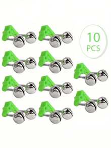 10/50入組雙聲塑料夾咬提醒釣竿鈴-釣魚配件