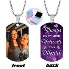 Customized Memorial Badge, Personalized Metal Keychain, Engraved Photo Necklace, Fashionable Pendant, Exquisite Customized Gift, Holiday Commemorative Items,Festive Calendar - Multicolor - View 37