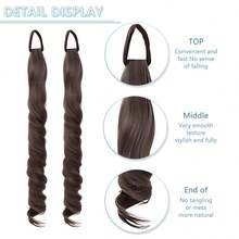 16 Inch Halloween Daily Ponytail Scrunchie & Synthetic Fiber Wig Ponytail - Easy For Daily Wear - Multicolor - View 7