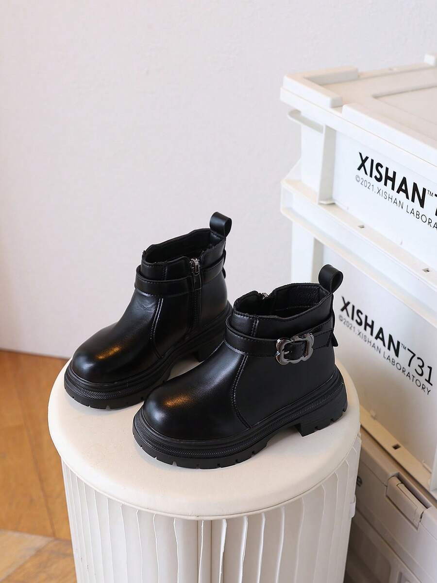 Boots, Lightweight Boots, Soft Sole, Boys' Boots, Fashion Small Leather Boots, Girls' Casual Short Boots