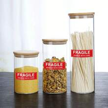 150pcs/Roll Fragile Warning Stickers, Rectangular "FRAGILE" Handle With Care, Do Not Crush, Do Not Drop, PVC Self-Adhesive Roll Label