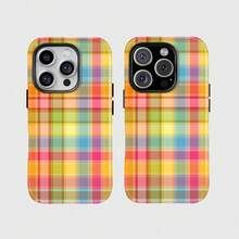 Simple Printed Pattern, Double Layer Protection, Fashionable Film Phone Case, Suitable For IPhone 16 15 14 13 12 11 Pro Plus Pro Max Series Glossy Two-In-One Phone Case, An Excellent Gift For Friends And Holidays, Phone Accessories, Fashionable Appearance, Cartoon Pattern, Durable Film Material, Lightweight Protective Case, Slim Design, First Choice For Young People, Ideal For Gifting - 混合顏色 1 - 查看 1