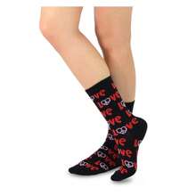 Women's Valentine's Day Socks - Heart Crew Socks 6-Pair Pack - CottonCasual & Gift Socks - Women's Shoe 6-9 / Men's 8-11 - 如圖699 - 查看 5