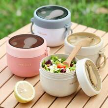 1 set Boîte à bento et boîte à lunch thermique, pot thermique, tasse à soupe portable, tasse à avoine, tasse à lait, tasse à petit-déjeuner, tasse à salade, convient pour l'école, le pique-nique, parfait pour la soupe, l'avoine, le lait de soja, la maison, les voyages et l'extérieur, idéal pour le camping et les fêtes