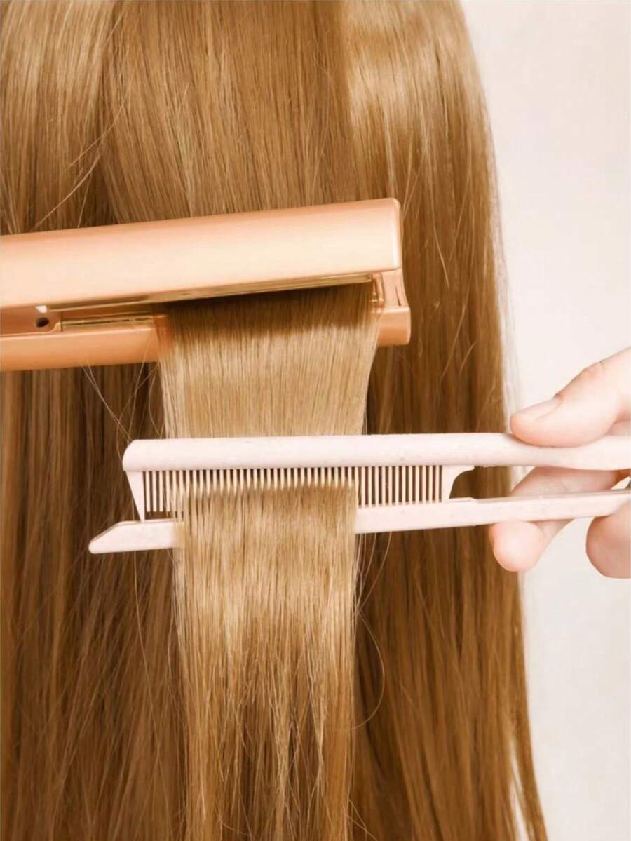مشط تسريح الشعر من قش القمح مع شظية - فرشاة تصفيف على شكل V للشعر الناعم والأملس، مشط مسطح بجودة صالون للتمليس والتجعيد وعناية الشعر | أدوات شعر أساسية للنساء والفتيات وصالونات الحلاقة والسفر والعودة إلى المدرسة والمناسبات الخاصة