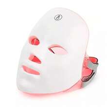 7 Colors Led Facial Mask With Neck Red Light Therapy Mask For Skin Tightening Lifting Anti-Aging Bio-Light Beauty Whitening Home - White - View 11