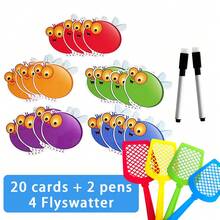 Erasable Fly Swatter Cards, Blank Cards, Kindergarten Clapping Games, Montessori Education, DIY Learning Cards, Educational Supplies,Back To School