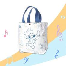 Disney 1PC Officially Licensed Stitch Canvas Bag Cartoon Cute Large Capacity Grocery Bag Fashion Tote Bag Out Party Dress Up Portable Shopping Bag Reusable Travel Work Beach Tote Bag Memorial Day Birthday Halloween Christmas Gift For Stitch Lovers - Multicolor - View 12