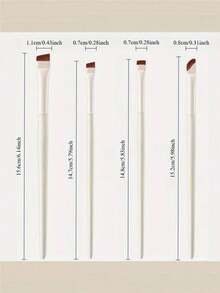 SHEIN X Milania 4pcs/7pcs/9pcs Eyeshadow Brush Smudge Eye Makeup Sleeper Silkworm Blade Detail Eyeliner Brush Complete Makeup Tools Makeup Brush Set Brush