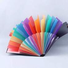 Pockets Expandable Folder,File Manager,Letter Size,Plastic Rainbow Lined,Colorful Folders,Designed For Home,Office,School Test Papers Contract Organize