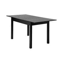 SUN YEE 160cm Extendable Dining Table Wooden Rectangular Kitchen Table Black - Black - View 8