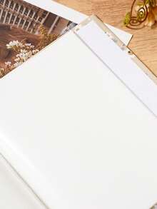 1pc 6-Inch 100-Page Vintage Minimalist Small White Flower Pattern Home Decor Photo Album, Fabric Photo Album, Cartoon Photo Album, Small Fabric Photo Album - Brown - View 3