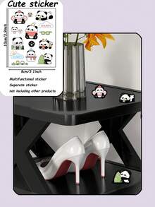 9/6-Tier Vertical Shoe Rack, Space Saving, Narrow Design, Small Shoe Organizer, DIY Freestanding Shoe Storage Shelf For Entryway, Closet, Hallway, Easy Assembly And Sturdy Structure, Black And White Color, Home Decor, Decor, Decor - Multicolor - View 5