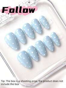 24-Piece Nail Set, All Kinds Of Press-On Nails, Nail Art Supplies - Random Delivery 1 Piece, Halloween Nails,Christmas Nails,Press On Nails (Random Delivery),24 Pcs Pure Handmade Nail Art, Press-On Fake Nails, Almond Shaped Nails, Spring Nails, Summer Nails, Pink Nails, Polka Dot Nails, Full Coverage Nails, Cute Nails, Seasonal Nail Care, Home DIY Nails, Party Nails, Office Nails, Nail Art Supplies, Removable - Nhiều màu - Xem 2