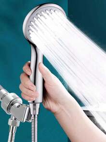 Bộ 3 vòi sen cầm tay áp lực cao 5 chế độ, bộ vòi sen đa chức năng cho phòng tắm, vòi sen mưa lưu lượng cao bằng nhựa ABS với dây dẫn dài 59 inch và giá đỡ gắn tường dễ lắp đặt, phù hợp cho vòi sen gắn tường, phòng tắm hiện đại, vòi sen ngoài trời và xe RV, lý tưởng làm quà tặng ngày lễ và để tân trang phòng tắm. - Bạc - Xem 3