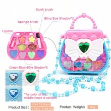 Kids' Dress-Up Toy Set For Gifting - Makeup Kit, Bowknot Handbag, Jewelry Storage Crossbody Bag | Perfect For Party, Birthday, Christmas - Multicolor - View 4