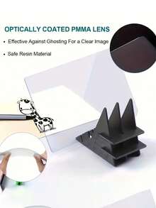 طقم لوحة الرسم الشفافة بالبروجيكشن، لوحات رسم بصرية شفافة مع حامل - أداة مساعدة للرسم والتصوير بالبروجيكشن، حامل عرض بصري للرسم، أداة صنع DIY للإبداع الفني، لوازم الرسم والتصوير، تشمل قلم الرسم، متوافق مع الهواتف المحمولة واللوحات، مثالي للفنانين والهواة، عودة إلى المدرسة، لوازم مدرسية