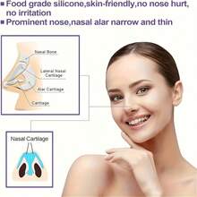2 Peças Clipe de Nariz, Modelagem Perfeita Instantânea, Endireitador de Nariz Macio e Largo, Ferramenta de Contração Indolor, Dispositivo Ideal para Levantar o Nariz