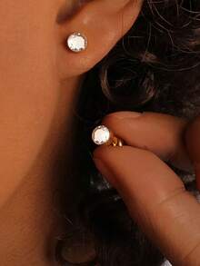 12 زوج من أقراط الأذن المرصعة بحجر الزركونيا لأبراج الأبراج، بتصميم أوروبي وأمريكي