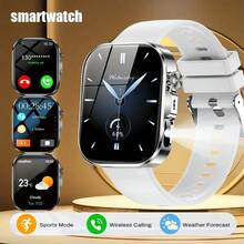 ERUN The Latest Smartwatch With Touch + Physical Buttons, Magnetic Charging, 180 MAh Battery, Water Drink Reminder, Sleep Monitoring, Call Reminder, Message Reminder, Sedentary Reminder, Alarm Reminder, Stopwatch, Bluetooth Calling, Bracelet Finder, Wrist Raise To Light Up Screen, Weather Notification