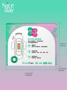 Niceday 32 peças/4 caixas, 245mm de uso diário, Absorventes Higiênicos à Base de Ervas, Almofadas de Artemísia, Absorventes Ultrafinos para Período, Absorventes Menstruais Super Macios, Contendo Ingredientes de Artemísia, Junça e Angélica, Aliviam a Dor Menstrual, Superfície de Algodão Orgânico, Não Irritante, Respirável e Seco, Alta Absorção, Sem Vazamento