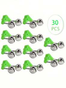 10/50入組雙聲塑料夾咬提醒釣竿鈴-釣魚配件