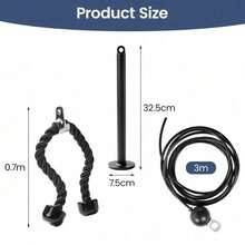 Professional Cable Pulley System Home Gym Pull Down And Lift Pulley Machine Attachment For Full Body Workout Strength Training Equipment For Arms Back Shoulders - Black - View 2