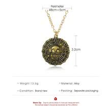 European And American Movie Jewelry Pirates Of The Caribbean Necklace  Gold Coin Chain Men's Skull Necklace Pendant - Nhiều màu - Xem 9