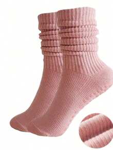 3 双女士彩色非瑜伽袜，适合普拉提、瑜伽、芭蕾、运动和家居使用，是情人节、圣诞节的理想礼物，柔软舒适的防滑袜，适合所有季节、秋冬