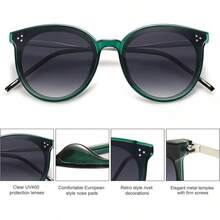 Lentes De Sol Mujer Hombre Marco Redondo - Verde/Gris - Ver 4