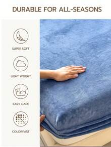 3 件海军蓝柔软舒适水晶天鹅绒床单套件（1 件床笠 + 2 件枕套），可机洗，适合卧室和客房，四季皆宜