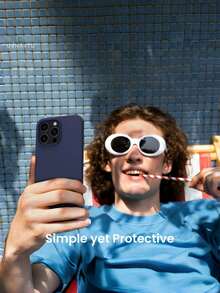 [Pure Blue] Fashionable Liquid-Like Design Phone Case, Minimalist Style, Shock-Proof And Scratch-Resistant, Compatible With IPhone 17, 16 Pro Max, 15, XR, 7/8, 15 Pro Max, 12 Pro Max, 13 Pro Max, 14 Pro Max, 13, 14, 11, 12 Pro, 14, XS, XR, 7/8P, 7/8GES2, A13 4G, A22, A21S, A52, S22 Ultra, A33 5G, 10, Phones - Blue - View 5