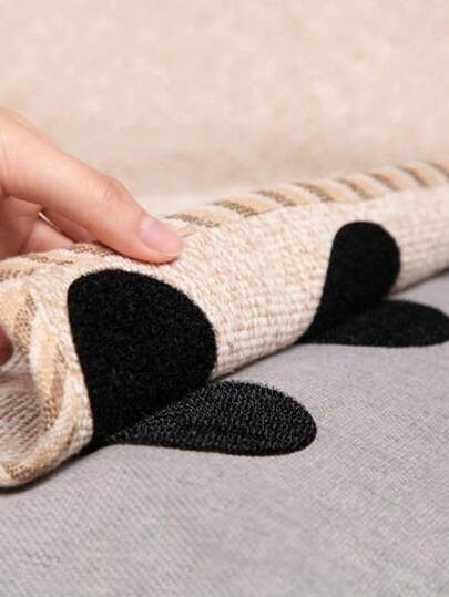 床单沙发垫防滑多用途紧固件、家用床单地毯桌布防滑圆形自粘钩环带、无缝通用隐形沙发垫防滑夹、家具防滑粘性背衬钩环带，四季使用。