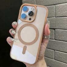 Transparent Magnetic Protective Phone Case, Shock-Proof Cover, Suitable For Samsung S25 Ultra, S24 Ultra, S23 FE, S22+ - Desert Gold - View 8