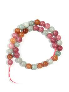 1 hebra de cuentas de piedras naturales Auratus, jade birmano, cristal de sandía, cuentas sueltas de piedras preciosas de curación de energía para hacer joyas, pulseras y collares DIY