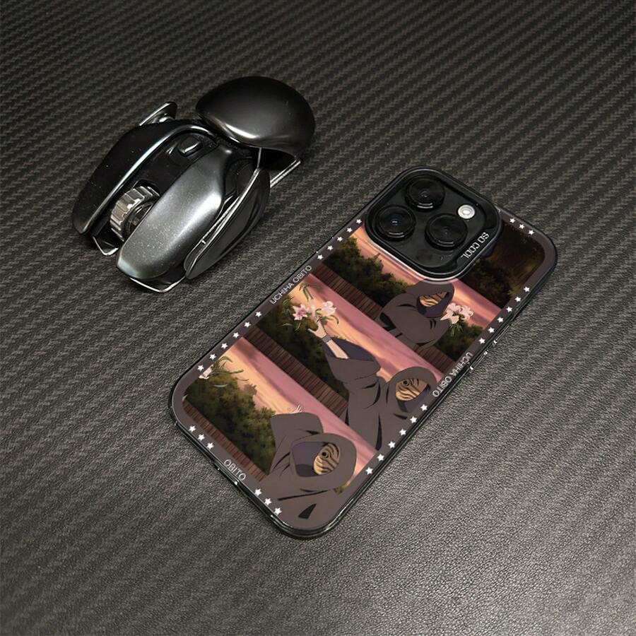 Funda para iPhone 16 Pro Max de Uchiha Obito 15 Apple 14/13 Pro/12/11 Anime Japonés XR Nuevo 7 8 Plus Compatible con Samsung Cubierta Protectora - Negro 9 - Ver 1