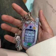 Cute Smart Key Chain, Key Chain Photo Frame, Mini Photo Frame Key Chain, Adorable Cartoon Mini Smart Key Chain Photo Frame (Photo Not Included), Can Hold Cards - Multicolor - View 4