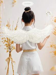 Alas de plumas de ángel, accesorios de disfraz al por mayor para niños y adultos, regalo perfecto para amigos, familia, madres, parejas, esposas, líderes y colegas, adecuado para fiestas de cumpleaños, fiestas, salidas, viajes y vacaciones