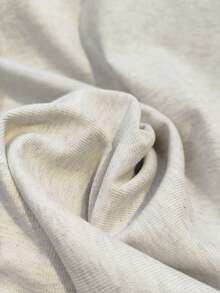 Gray Cartoon Graphic Print Long Sleeve Round Neck T-Shirt For Women, New Loose Design Looks Great As Base Layer Top, Early Autumn - Light Gray - View 7