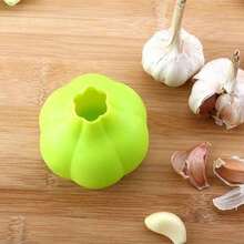 Silicone Garlic Peeler, Manual Squeeze Garlic Skin & Shell Remover Tool - Multicolor - View 1