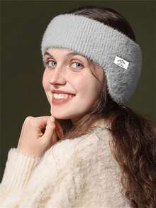 1pc New Winter Warm Ear Muffs, Windproof And Cold-Proof Riding Eye Mask With Light Blocking White Ear Muffs - Multicolor - View 2