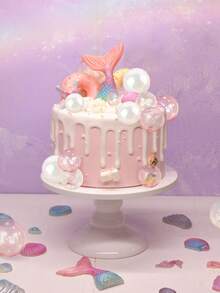10 piezas de bolas de decoración de pastel transparentes y coloridas, bolas de deseos transparentes y coloridas para celebrar el cumpleaños, el nacimiento, el primer cumpleaños, decoración de cupcakes, decoración de pasteles DIY, perfectas para baby shower, revelación de género, boda, graduación, aniversario, decoración de pasteles, suministros para fiestas de cumpleaños, aniversario de boda y otras celebraciones
