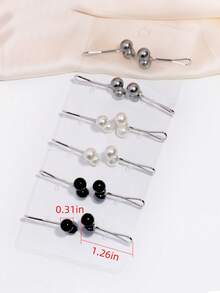 1 张卡，12 件装珍珠 U 型夹，女士围巾夹