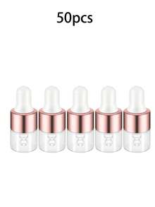 50/30/10/5pcs Set Rose Gold Mini Glass Dropper Bottles, Refillable Transparent Essential Oil Bottles With Dropper, Travel Size Vials, Tincture Bottles With Caps, Suitable For DIY Cosmetics, Perfume, Liquid Samples, Travel, Home Decor, Weddings, Parties, Birthdays, Gifts For Men, Parents, Friends, New Year, Accessories, Fun Gifts, Travel Essentials - Pink - View 11