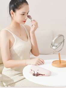 3个装硅胶化妆品收纳袋，防尘化妆刷收纳盒，便携式储物盒，户外旅行化妆品补妆配件袋